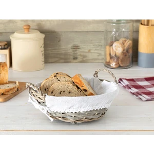 English Home Fiesta Hasır Yuvarlak Ekmek Sepeti 25 x 9 Cm Bej