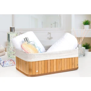 English Home Fancy Katlanabilir Sepet 32 x 22 x 12 Cm Bej