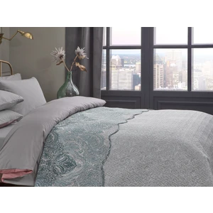 English Home Urban Damask Çift Kişilik Çok Amaçlı Yatak Örtüsü 200 x 220 Cm Seledon