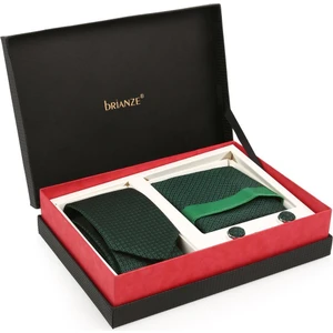 Yeşil Kravat Kol Düğmesi Hediyelik Set- Kmk-19