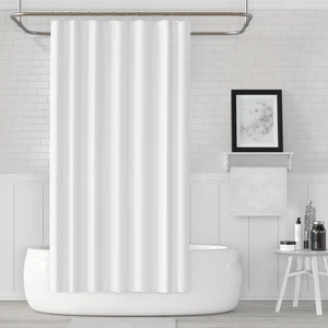 Polyester Kumaş Banyo Perdesi Duş Perdesi Plastik