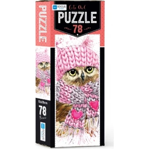 Blue Focus Cute Owl 78 Parça Puzzle