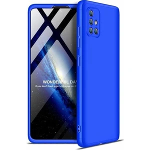 Samsung Galaxy A71 Kılıf Zore 360 Tam Koruma 3 Parça Ays Kapak Mavi
