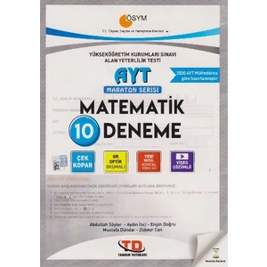 Tandem Yayınları Ayt Maraton Serisi Matematik 10 Deneme 2020