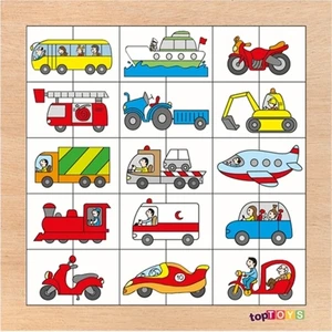 Eşleştir Karıştır Taşıtlar Ahşap Puzzle