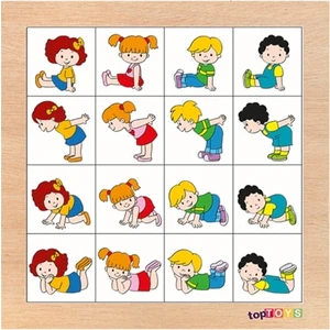 Aynı Duruşları Eşleştirelim Ahşap Puzzle