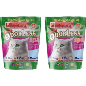 ODORLESS EKSTRA Kedi Kumu 2 Aylık Ekonomik Set (2 adet 3,8 L paket)