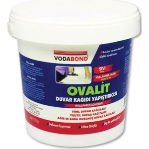 Hazır Ovalit Tekstil Vinil Ağır Duvar Kağıdı Tutkalı Şeffaf Kurur 750 gr