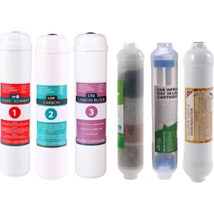 Kapalı Kasa Su Arıtma Cihazı Filtresi - Inline 6 Aşamalı Su Arıtma Filtre Seti - Detox-4'lü Minera