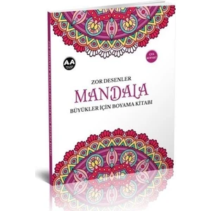 Mandala Zor Desenler Büyükler İçin Boyama Kitabı