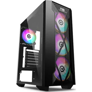 Power Boost VK-P1900B 500W USB 3.0 ATX Mesh Panel Fixed Rainbow Fan Siyah Bilgisayar Kasası (JBST-VKP1900B)