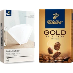 Gold Selection Öğütülmüş Filtre Kahve 250 gr & 80'li Beyaz Filtre Kahve Kağıdı