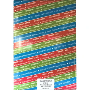 Smart Paper Amerikan Bristol Karton A4 100'lü 210 gr