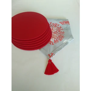 Amerikan Servis Kırmızı Mercan Desenli Runner 6 Kırmızı Supla