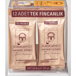Mehmet Efendi Kurukahveci Mehmet Efendi Tek Içimlik Türk Kahvesi 12 x 6 gr