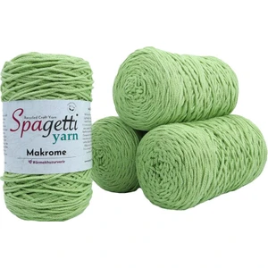 Spagettiyarn Fıstık Yeşili Makrome İp 4'lü Set