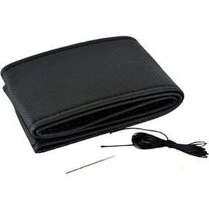 Dikmeli Deri Direksiyon Kılıfı Noktalı Kokusuz Siyah Dikişli