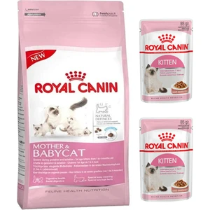 Royal Canin Mother&baby Yavru Kedi Maması 4 kg + Royal Canin Yavru Yaş Mama 2 Adet