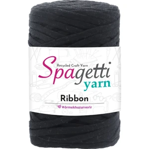 Spagettiyarn Siyah Ribbon İp