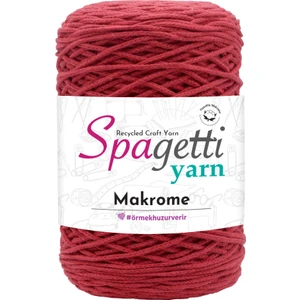 Spagettiyarn Kırmızı Pamuk Makrome İp
