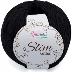 Spagettiyarn Siyah Slim Cotton İp