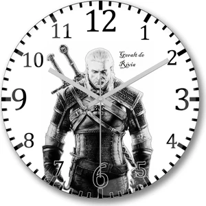 Baskı Dükkanı The  Witcher Duvar Saati Bombeli Gercek Cam (2)