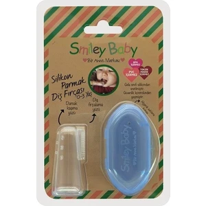 Smiley Baby Mavi Saklama Kaplı Parmak Fırça