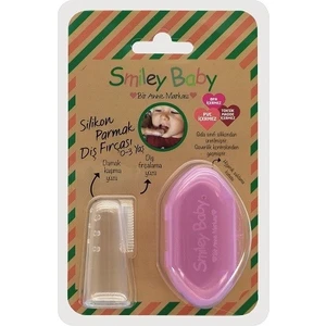 Smiley Baby Pembe Saklama Kaplı Parmak Fırça