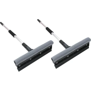 Turuncu Koli 2 Adet Teleskopik Camsil Çekçek Mikrofiber Cam Silme Aparatı