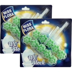 Miss Flora 2'li Çiçek Desenli Wc Blok Çam 2 x 55 gr 2'li Set