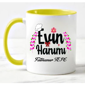 Nil Hediye Anneye Evin Hanımı Kupa Bardak Sarı