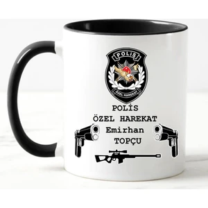 Nil Hediye Polis Özel Harekatçı Pöh Kupa Bardağı Siyah