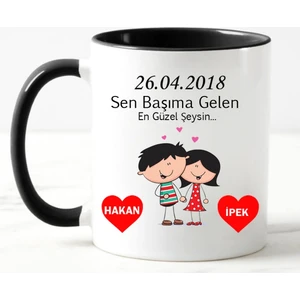 Nil Hediye Sevgiliye Özel Kupa Bardak Siyah