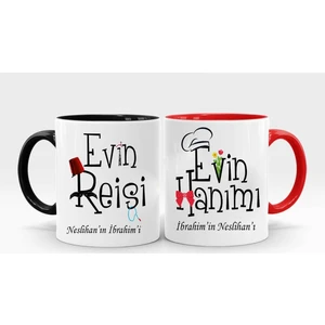 Nil Hediye Çiftlere Özel Hediye Evin Reisi ve Evin Hanımı Kupa Bardaklar 2