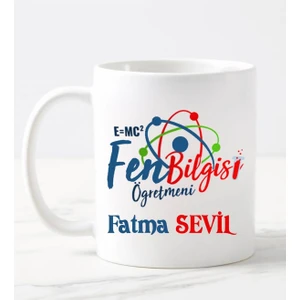 Nil Hediye Fen Bilgisi Öğretmeni Kupa Bardak Beyaz