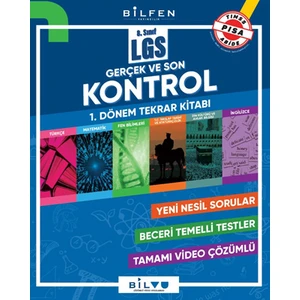 Bilfen Yayınları LGS Kontrol 8. Sınıf 1. Dönem Tekrar Kitabı