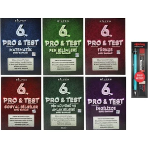 Bilfen Yayınları 6. Sınıf Pro & Test Tüm Dersler Soru Bankası Seti 6 Kitap - 3'lü Kalem Seti