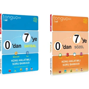 Tonguç Akademi 7. Sınıf 0'dan 7'ye Sayısal Sözel Konu Anlatımlı Soru Bankası Seti - 2 Kitap