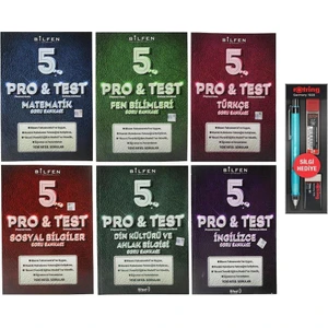 Bilfen Yayınları 5. Sınıf Pro & Test Tüm Dersler Soru Bankası Seti 6 Kitap - 3'lü Kalem Seti