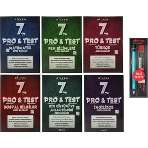 Bilfen Yayınları 7. Sınıf Pro & Test Tüm Dersler Soru Bankası Seti 6 Kitap - 3'lü Kalem Seti