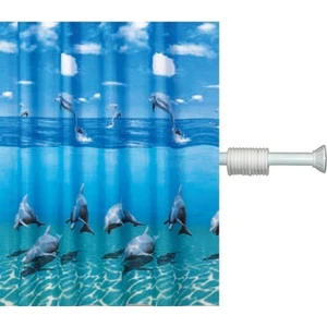 Beytug Dolpn Duş,Banyo Perdesi 180x200 Banyo Askısı Hediye