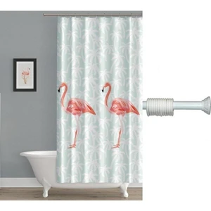 Flamingo Banyo Perdesi + Askı 180x200
