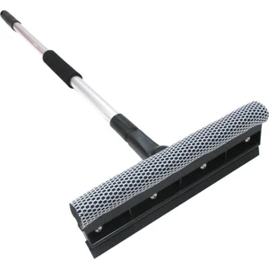 Turuncu Koli Teleskopik Sap Çekçekli Cam Silme Aparatı Tablet Mop