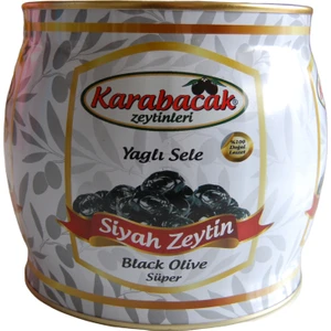 Yağlı Sele Süper Siyah Zeytin Teneke 2 kg