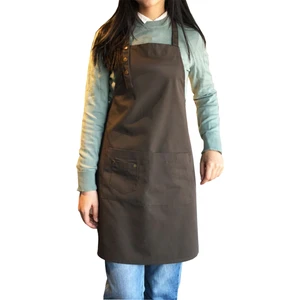 Medusa Forma Askılı Master Şef - Barista - Aşçı - Kuaför - Tattoo - Garson Önlüğü Kahverengi