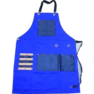 Medusa Forma Askılı Master Şef - Barista - Aşçı - Kuaför - Tattoo - Garson Önlüğü Saks Mavisi