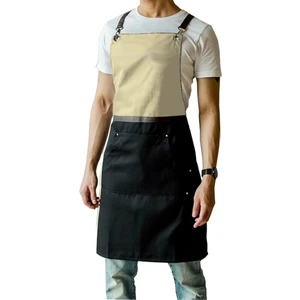 Medusa Forma Askılı Master Şef - Barista - Aşçı - Kuaför - Tattoo - Garson Önlüğü Krem Rengi