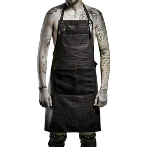 Medusa Forma Askılı Master Şef - Barista - Aşçı - Kuaför - Tattoo - Garson Önlüğü Siyah