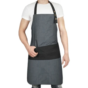 Medusa Forma Askılı Master Şef - Barista - Aşçı - Kuaför - Tattoo - Garson Önlüğü Siyah