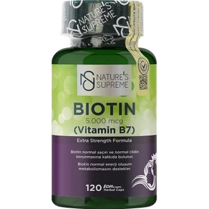 Nature's Supreme Biotin 5000 Mcg 120 Kapsül